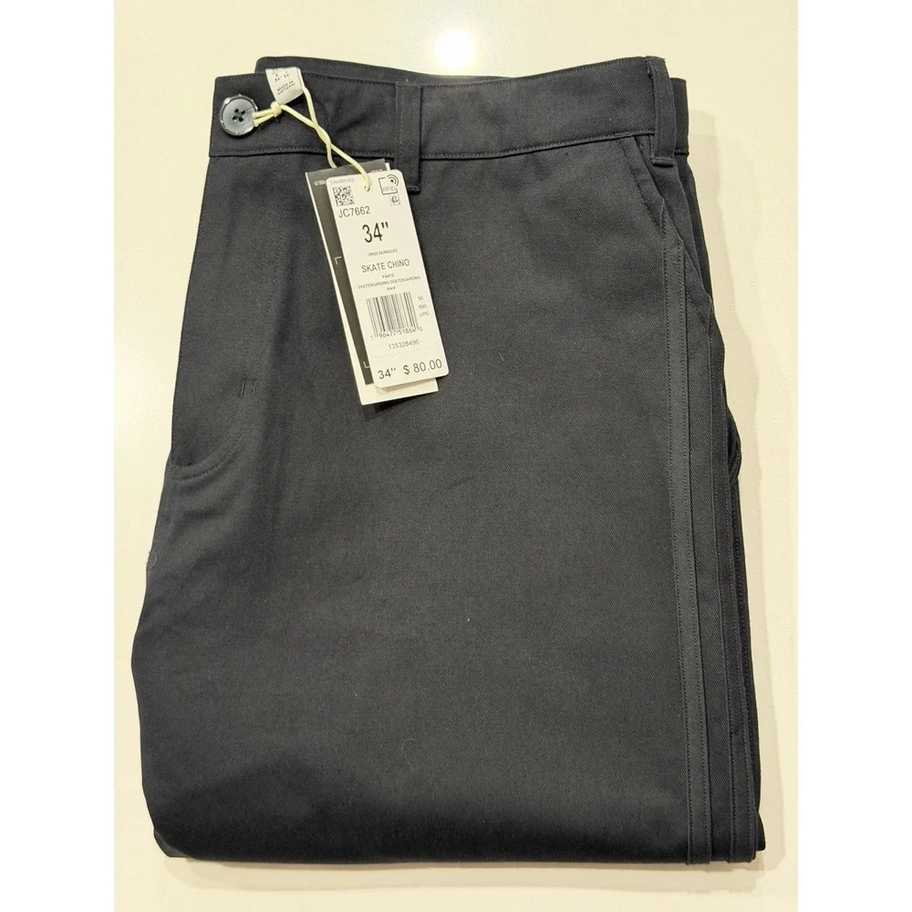 Adidas Skate Chino Pants Black JC7662 Mens 34 NWT